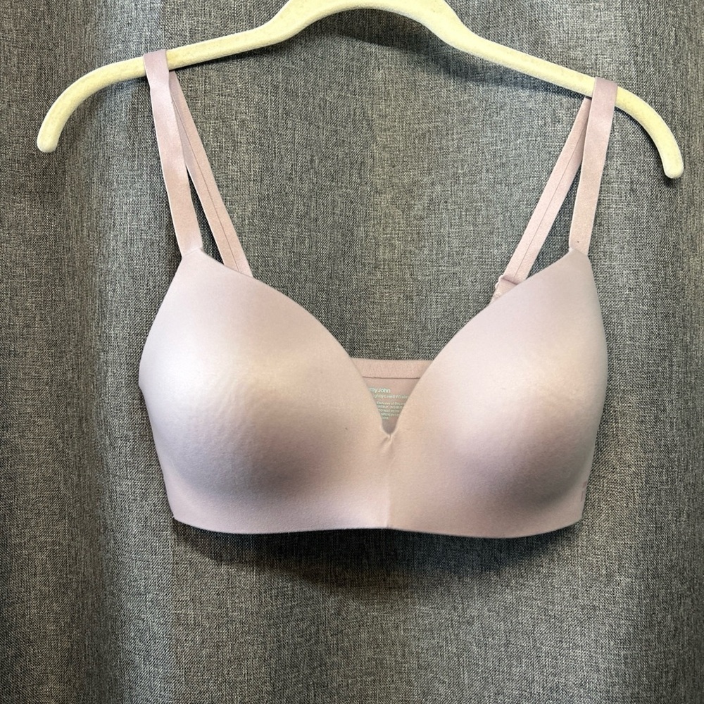 Tommy John 34D blush pink barely Comfort Smoothing pullover wireless padded bra